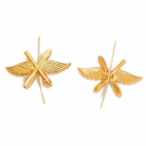 Эмблема МО ВВС золотая металлическая эмблема мо ввс на тулью большая звезда крылья
