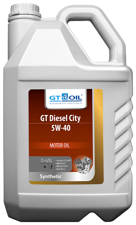 Масло моторное 5w40 gt oil 6л синтетика gt diesel city, gt oil, 8809059408278