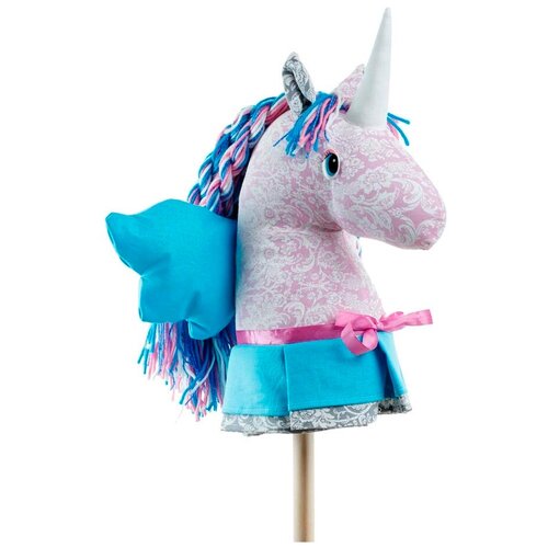Лошадка на палке Коняша Единорожек. Фея Воды, 90 см КД024