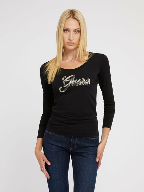 Футболка GUESS, размер 44/S, черный