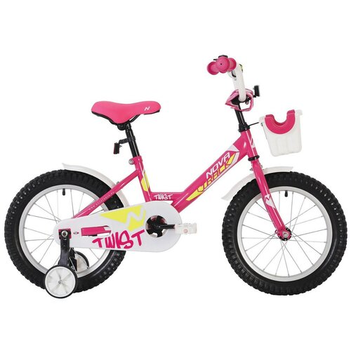 Горный (MTB) велосипед Novatrack Twist 16 (2020) с корзиной розовый 10.5
