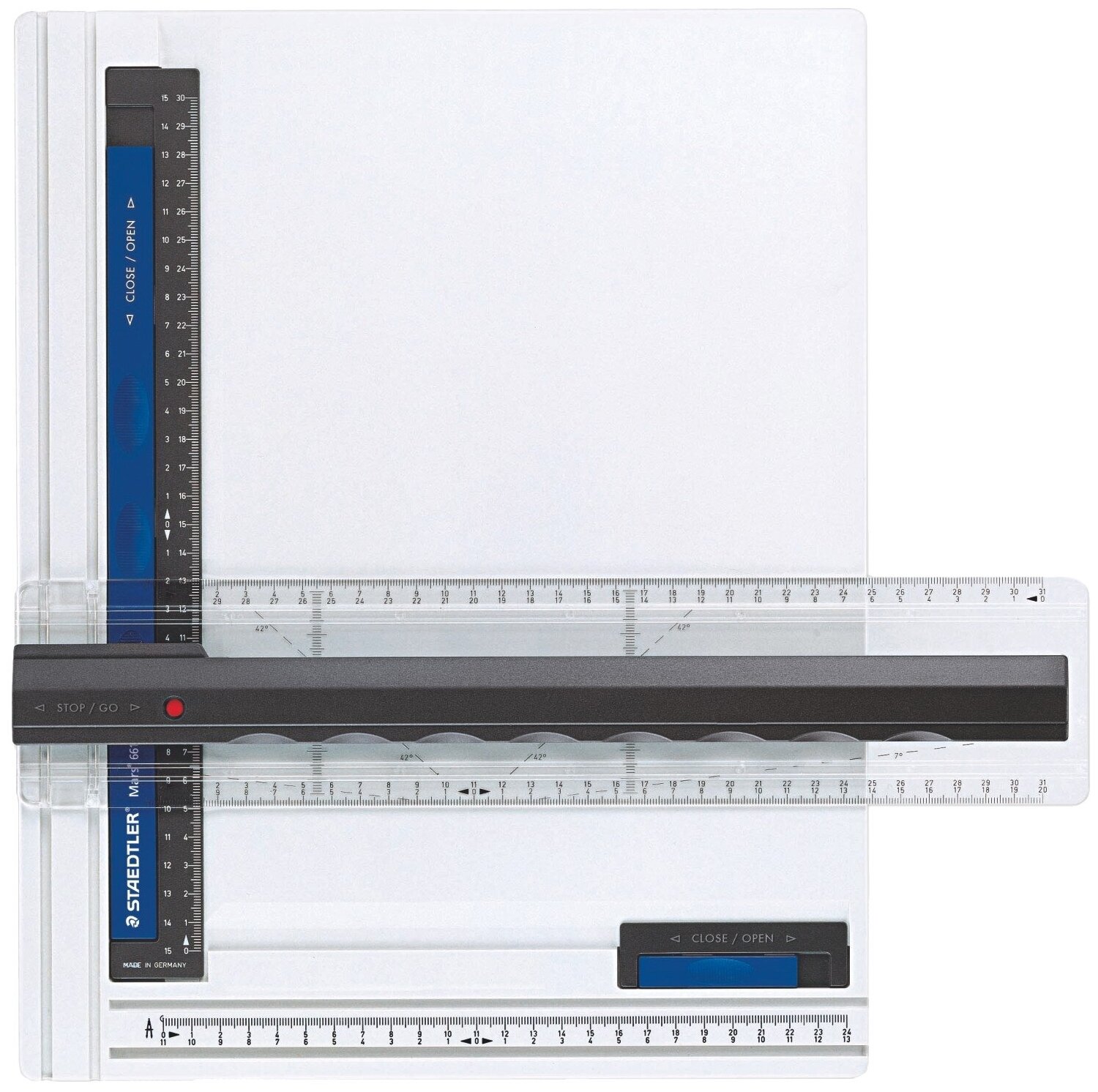 Доска чертежная STAEDTLER 661 A4, формат А4, с рейсшиной, пластик, нескользящие резиновые ножки