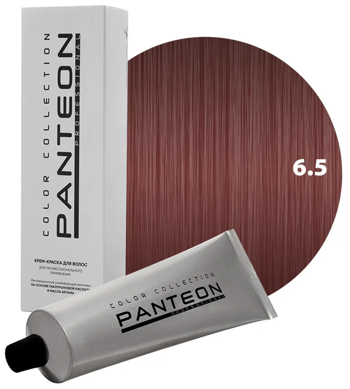 Panteon Color Collection Стойкая крем-краска для волос для профессионального применения, 6.5 русый красный