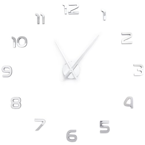 фото Часы настенные кварцевые 3d decor oracle standart 100 см серебро