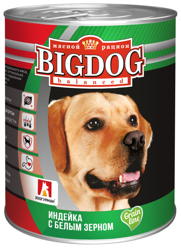 Big Dog Индейка с белым зерном