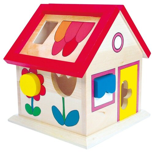 Развивающая игрушка Bino Игрушечный домик, 5 дет., бежевый