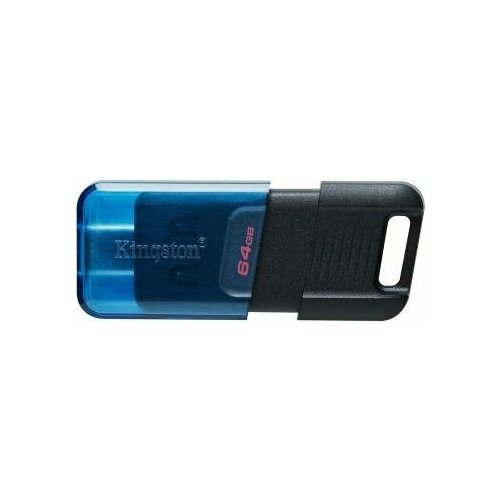 Флеш Диск KINGSTON 64Gb черный (DT80M/64GB) usb флешка kingston 256gb dtduo3cg3 256gb usb type c 3 2 gen 1 usb 3 2 gen 1