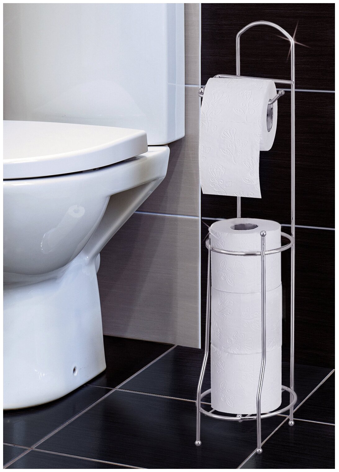 Напольный держатель и накопитель для туалетной бумаги Tatkraft GRACE