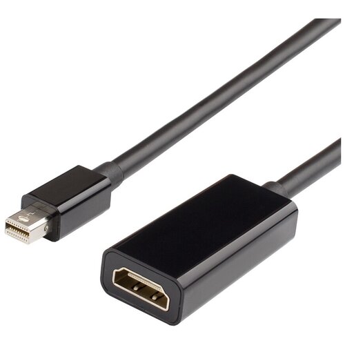 Переходник/адаптер Atcom Mini DisplayPort - HDMI (AT1042), 0.1 м, 1 шт., черный переходник адаптер atcom displayport hdmi at6852 0 1 м черный