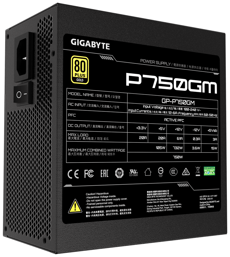 Блок питания Gigabyte GP-P750GM 750W