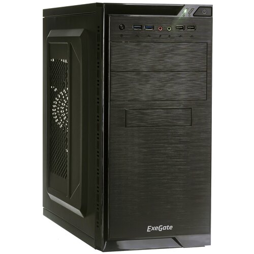 Компьютерный корпус ExeGate QA-412U 350 Вт, черный корпус microatx exegate qa 412u 400 вт чёрный ex272745rus