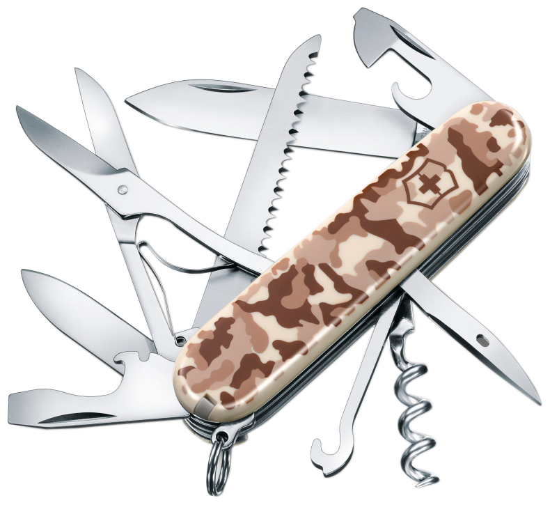 Нож перочинный Victorinox Huntsman (песочный камуфляж) 91 мм 15 функций, 1.3713.941