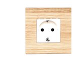 Одиночная деревянная рамка для розетки/выключателя ABB Zenit светлый дуб - изображение