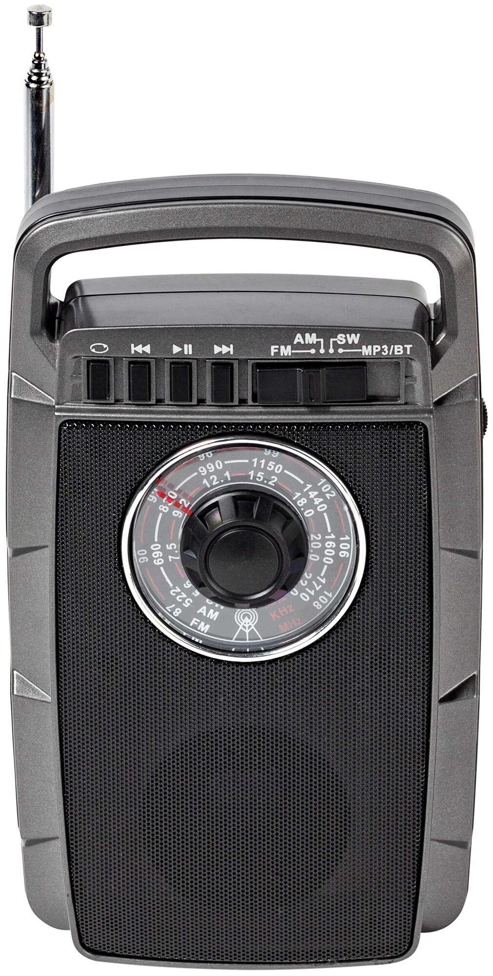Портативный радиоприемник MAX MR-322 антрацит /Радио с возможностью работа от батареек АА/AM/FM/SW/AUX