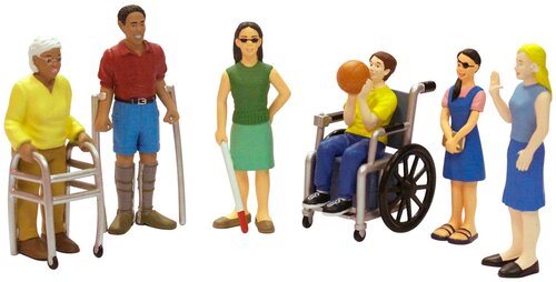 Фигурки Miniland Люди с ограниченными возможностями 27389, 6 шт.