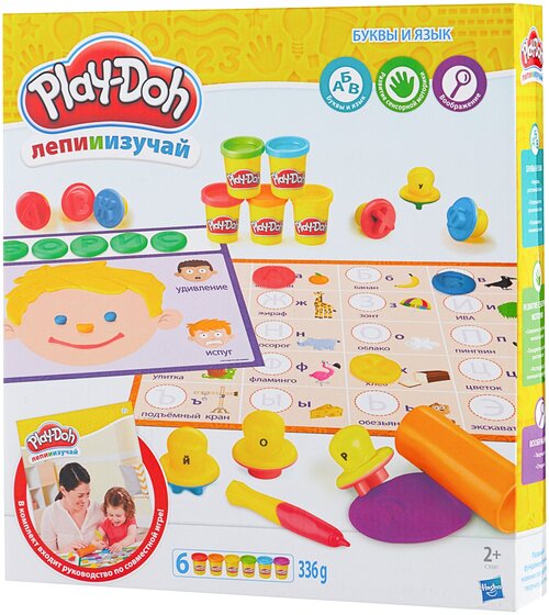 Масса для лепки Play-Doh Буквы и язык (C3581) 6 цв.