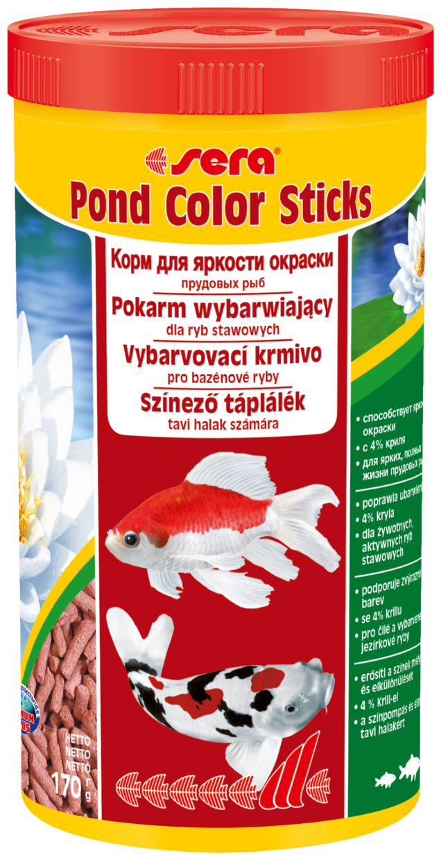 Корм для прудовых рыб Sera COLOR STICKS 1л