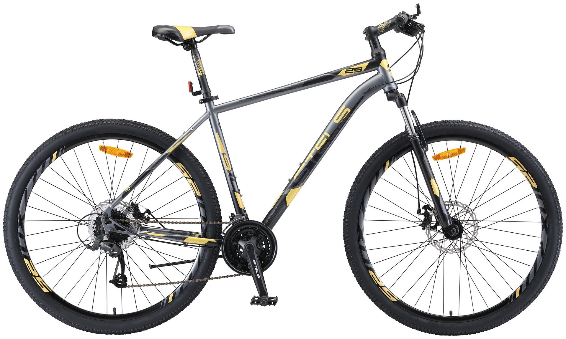 Горный (MTB) велосипед STELS Navigator 910 MD 29 V010 (2019) черный/золотой 18.5" (требует финальной сборки)