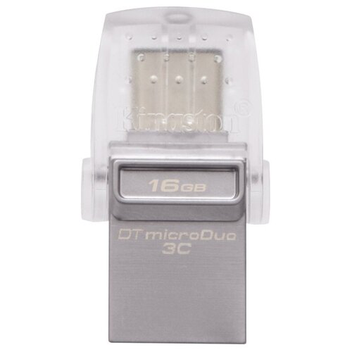 Флешка Kingston DataTraveler microDuo 3C 32 GB, серебристый
