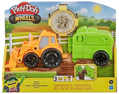 Масса для лепки Play-Doh Wheels Трактор (F1012) 3 цв.