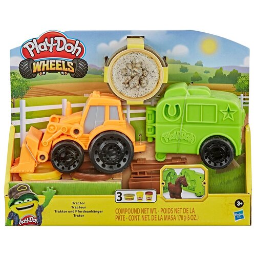 Масса для лепки Play-Doh Wheels Трактор (F1012) 3 цв. масса для лепки play doh wheels веселая стройка e4293 4 цв