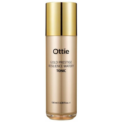 Ottie Тоник увлажняющий Gold Prestige Resilience Watery, 130 мл ottie gold prestige resilience gentle moisturizer увлажняющая эмульсия для упругости кожи с частичками золота