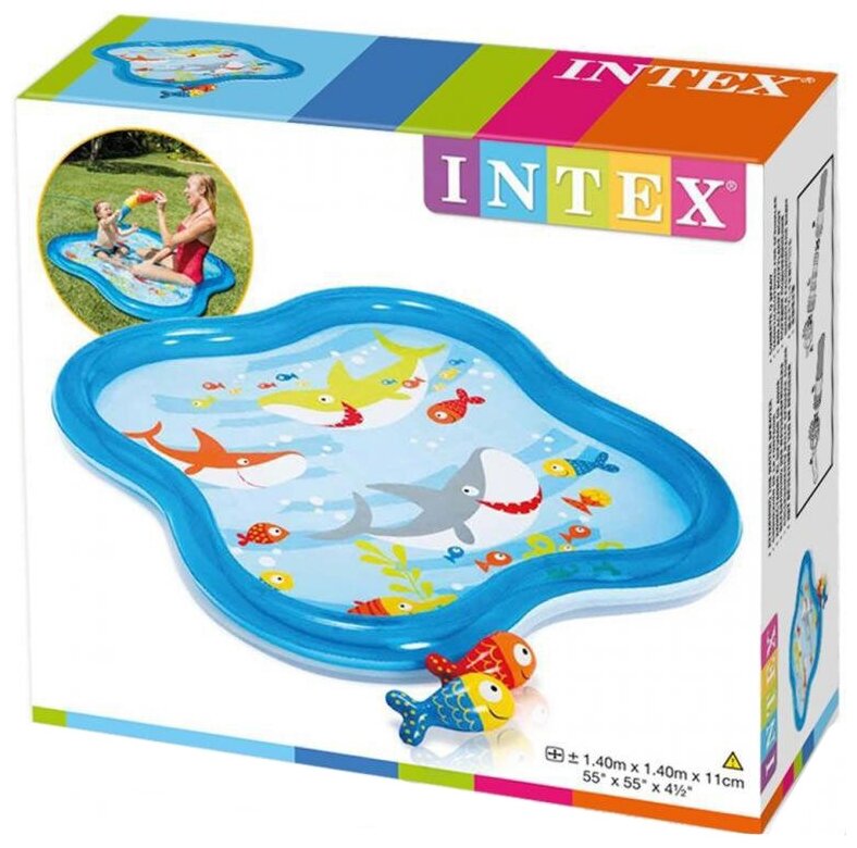 Детский бассейн "Рыбки" Intex 57126 140x140x11 - фотография № 2