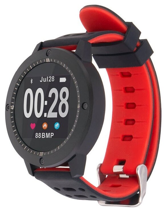 Смарт-часы REKAM Bizzaro F710, 1.3", черный / черный/красный [2202000015] - фото №1