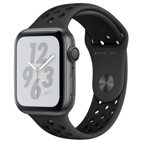 фото Умные часы apple watch series 4 gps 40мм aluminum case with nike sport band, серый космос/антрацитовый/черный