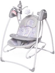 Качели Babycare Butterfly 2 в 1 с адаптером, серый единорог