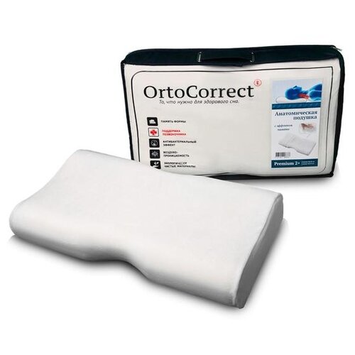 фото Ортопедическая подушка ortocorrect premium 2 plus 58х34, две выемки под плечо 10/12 ortocorrect 6343 .