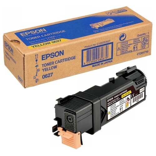 Картридж Epson C13S050627, 2500 стр, желтый картридж tonerman c13s050627 для принтеров epson