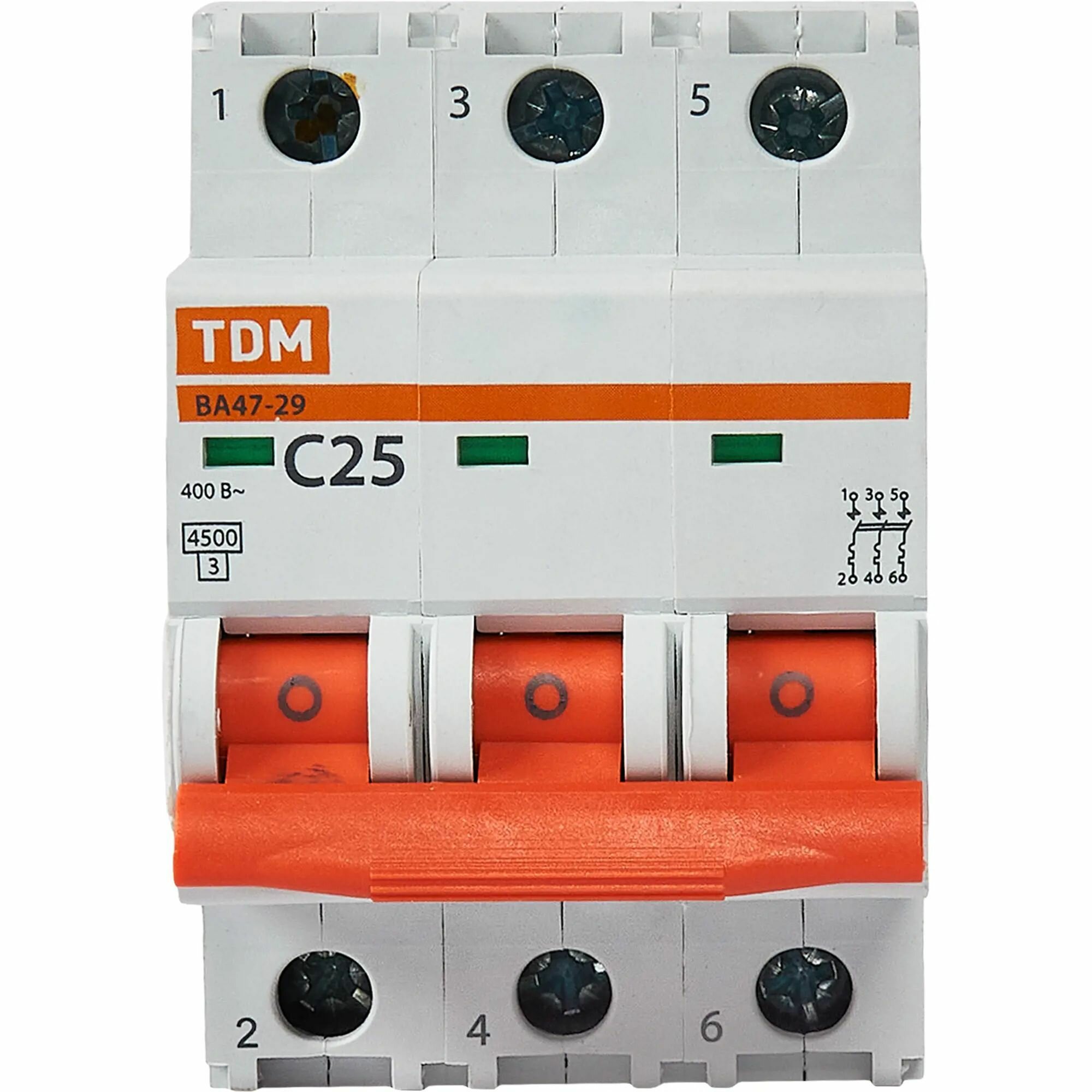 Автоматический выключатель TDM Electric ВА47-29 3P C25 А 4.5 кА SQ0206-0111 - фотография № 11