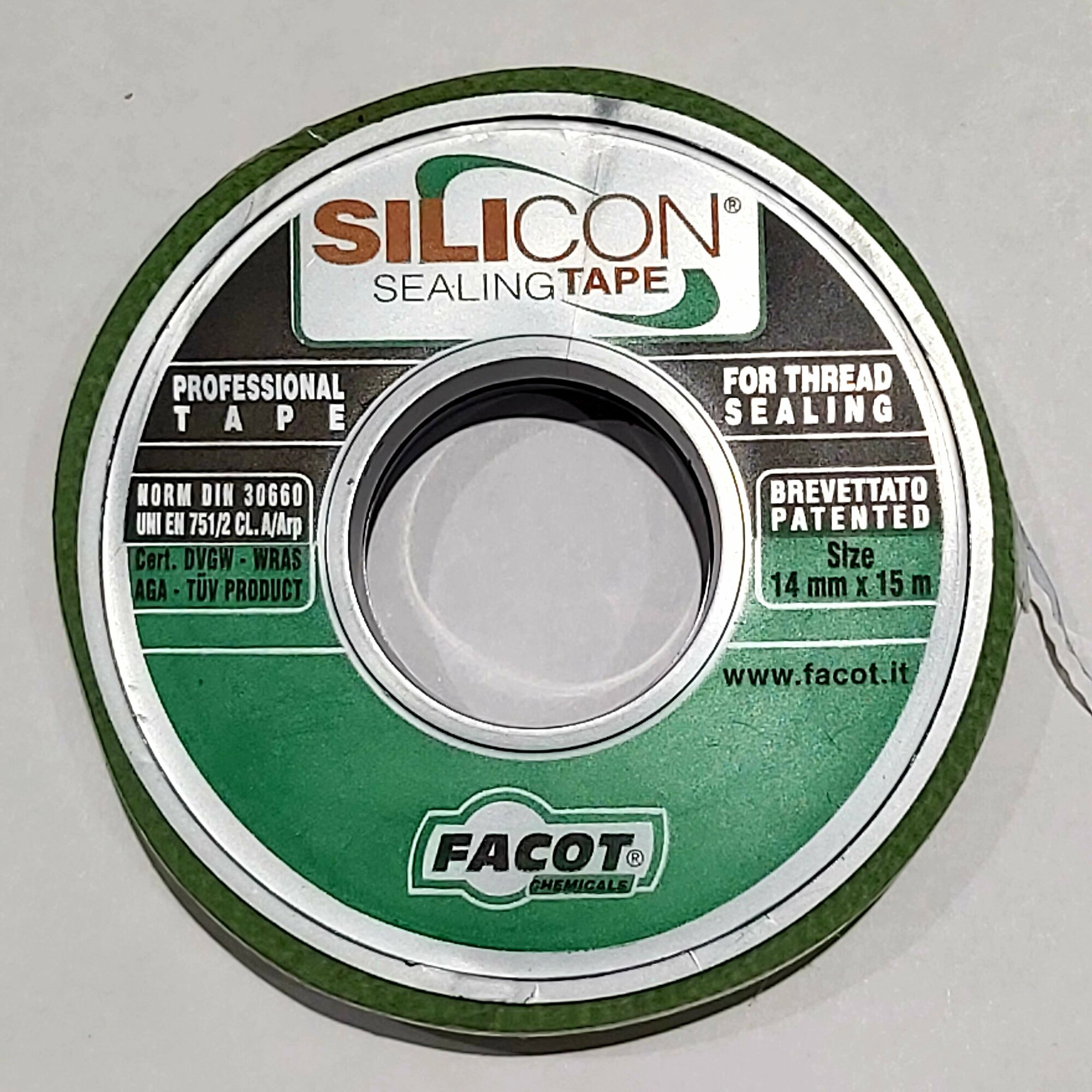 Фум-лента для воды силиконовая 14 х15 м Silicon Sealing Tape Facot SST1415