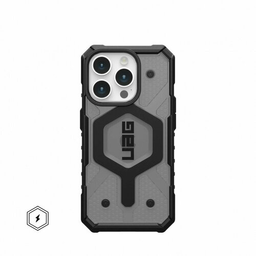 UAG Чехол UAG Pathfinder Ash with Magsafe для iPhone 15 Pro Max прозрачный 114301113131 черный, прозрачный, бесцветный, серый