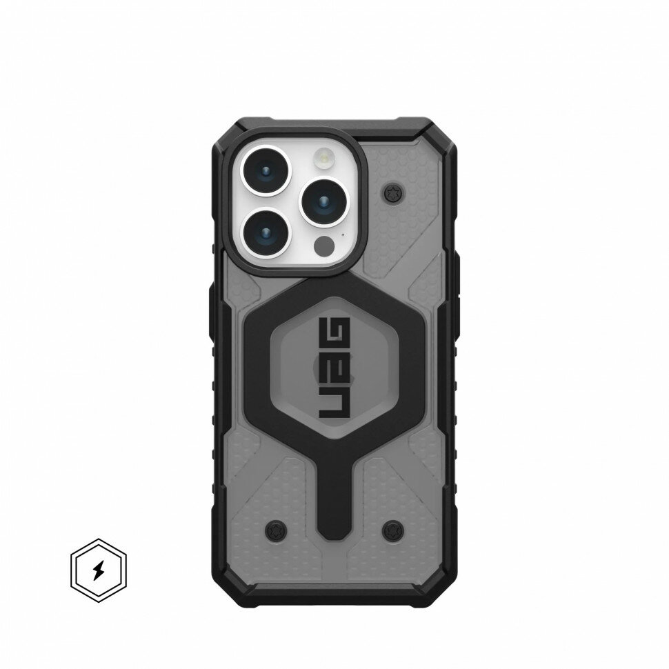 UAG Чехол UAG Pathfinder Ash with Magsafe для iPhone 15 Pro Max прозрачный 114301113131