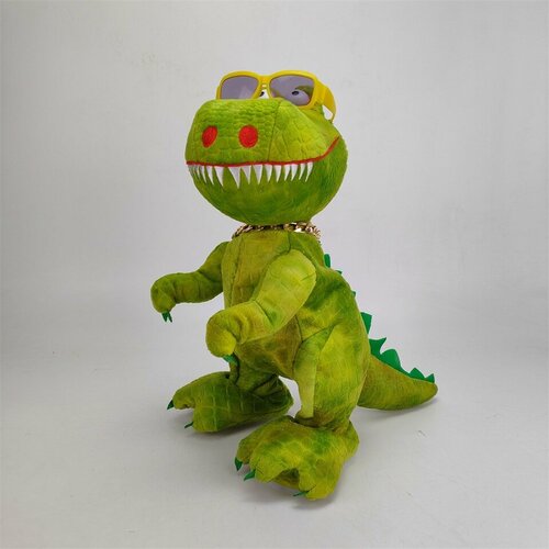 Музыкальная игрушка Динозавр / Говорящий Динозавр / Мягкая игрушка динозавр / Зеленый
