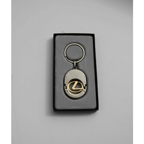 Бирка для ключей Komoloff, глянцевая фактура, Lexus, серебряный бирка для ключей gravbiz глянцевая фактура 10 шт золотой