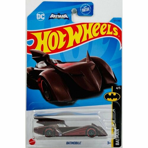 Машинка Hot Wheels коллекционная BATMOBILE бордовый HKG98 машинка hot wheels коллекционная оригинал batman arkham asylum batmobile бордовый