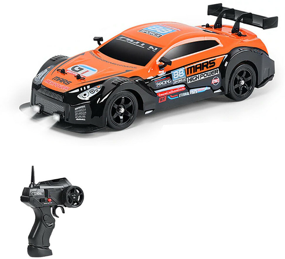 Радиоуправляемая машина для дрифта HB Nissan GTR (4WD, свет, пар, акб, 1:16) - SC16A06-1 (SC16A06-1)