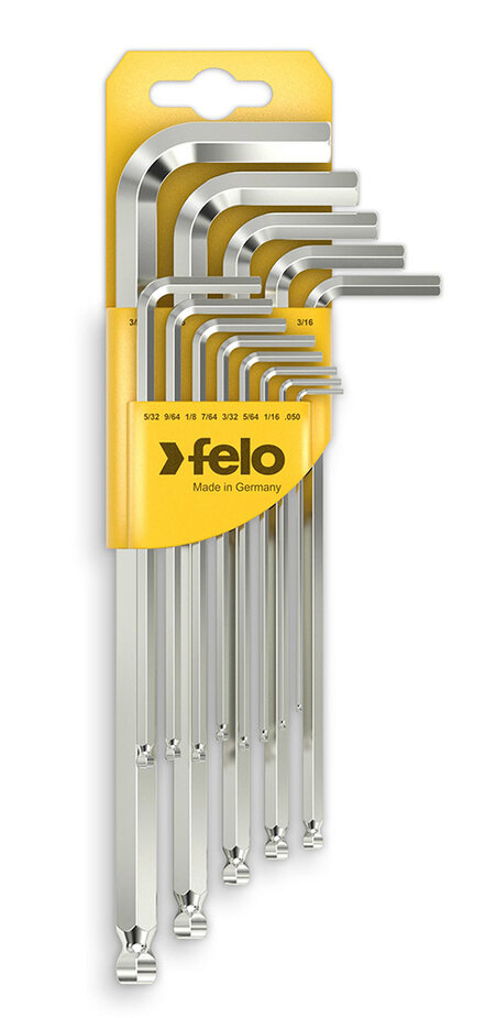 Набор ключей Г-образных шестигранных Felo HEX .050"-3/8" удлиненных с шаровым окончанием 13шт