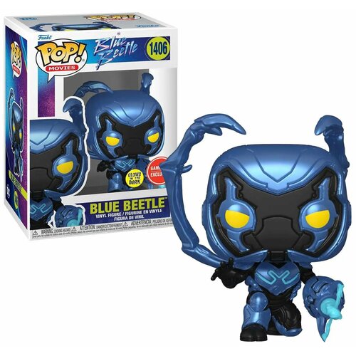 Фигурка Funko POP! Movies: Blue Beetle: Blue Beetle with Weapon (GW) (Exc) 73598 фигурка funko blue beetle pop movies conrad carapax flying 72352