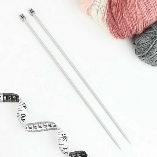 Спицы для вязания, прямые, с тефлоновым покрытием, d = 5.5 мм, 35 см, 2 шт