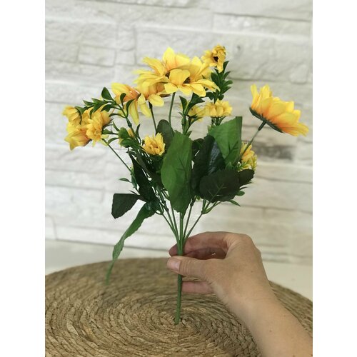 Искусственные цветы Подсолнухи букет 35 см