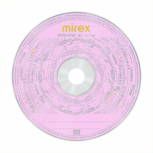 комплект 2 штук носители информации dvd rw 4x mirex slim 1 ul130022a4s Носители информации DVD+RW Mirex Brand 4X 4,7GB Bulk 50шт/уп (50/500)