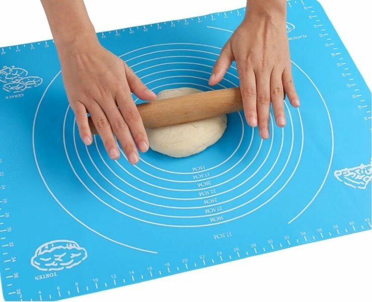 фото Силиконовый коврик для раскатки теста, с разметкой, 40х50 см