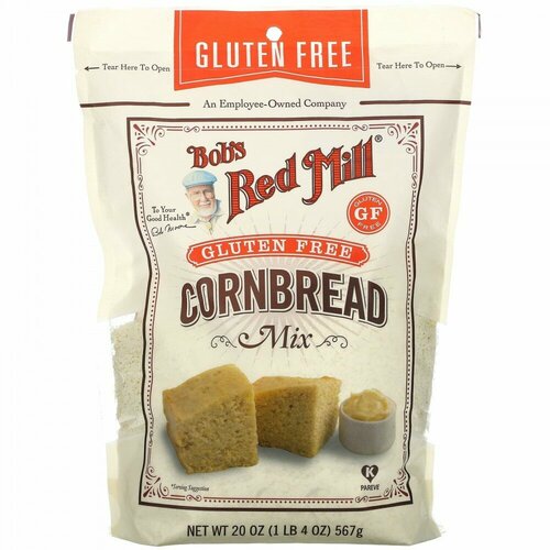 Bob' s Red Mill, Cornbread Mix, без глютена, 567 г (20 унций)