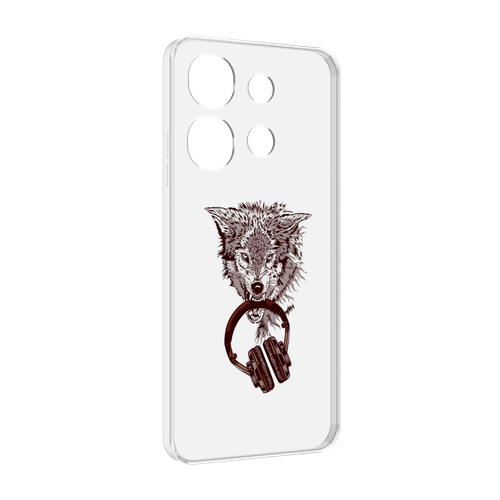 Чехол MyPads дикий волк для Tecno Spark Go 2023 (BF7) / Tecno Smart 7 задняя-панель-накладка-бампер