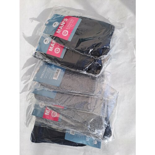 фото Мужские носки ивановский текстиль, 12 пар, высокие, быстросохнущие, размер 42-48, черный, серый