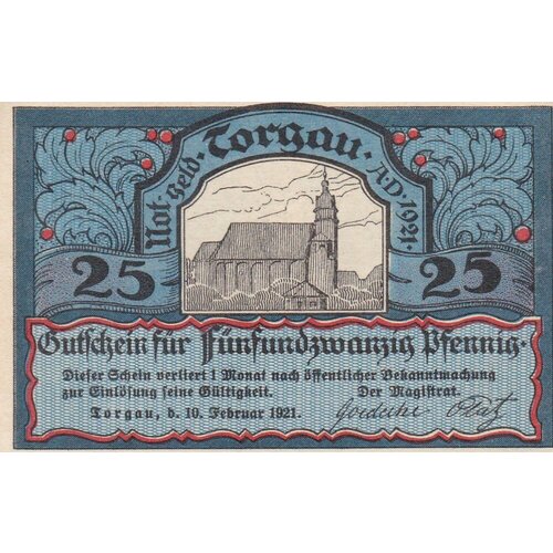 Германия (Веймарская Республика) Торгау 25 пфеннигов 1921 г. (№2)